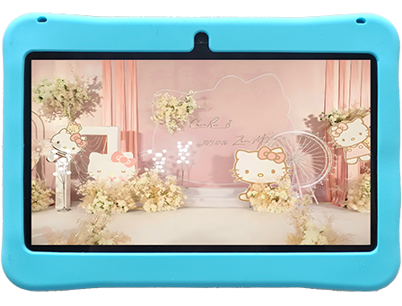 A3 Hello Kitty Kids Tablet7-Inch Children‘s Early Learning Tablet | Cute Design | Shockproof Plastic Case | 6 Surprise Toys Included